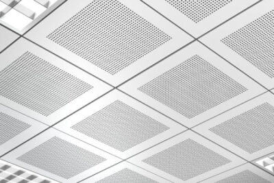 Fireproof Aluminum Ceiling Tiles 600X600 White Office Metal Ceiling